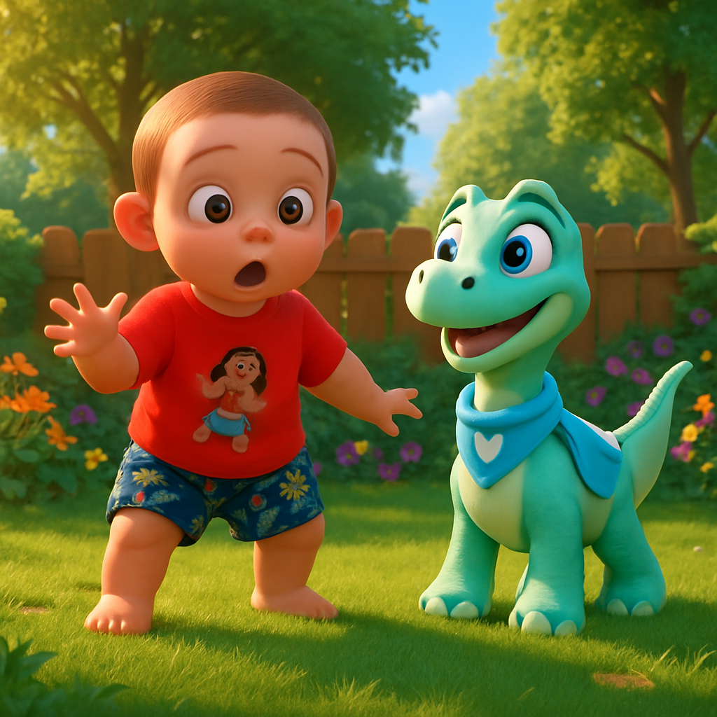 Joshua's Adventure with the Friendly Dinosaur - KidScribe.ai